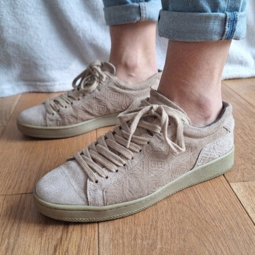 Kenzo unisex sneakers size 40 beige suede