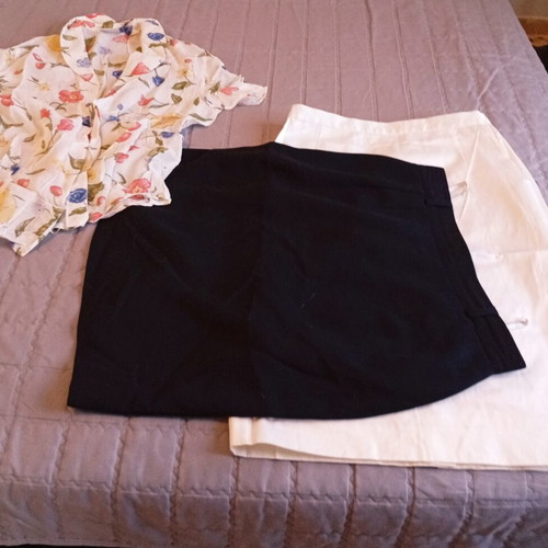 Two summer skirts and one shirt like new, sizes small-medium