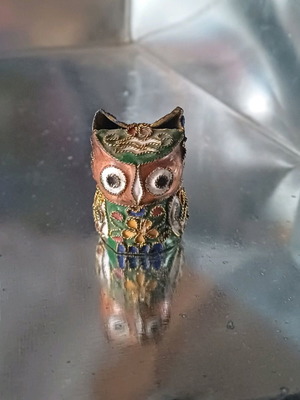 Κλουαζονέ κουκουβάγια vintage σαν καινούργιο, συλλεκτική χειροποίητη