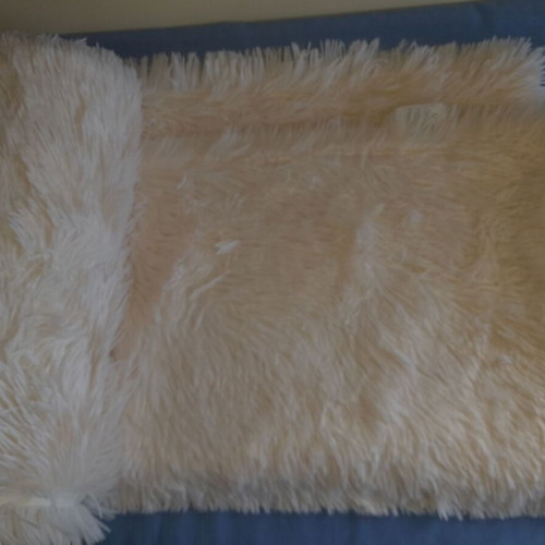 Throw for sofa white 130x160 cm new
