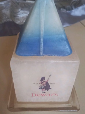 Dewar's collectible candle used with glass plate