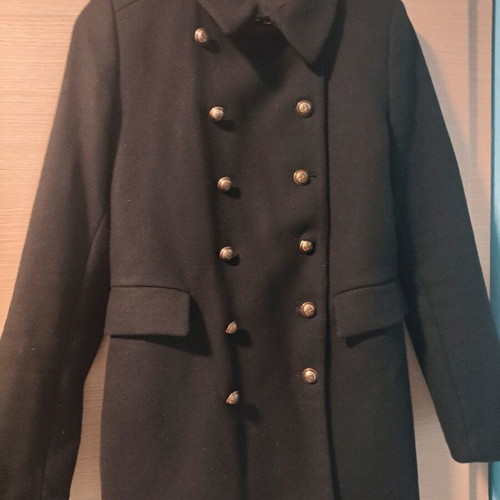 Zara coat-style jacket black, size large, like new