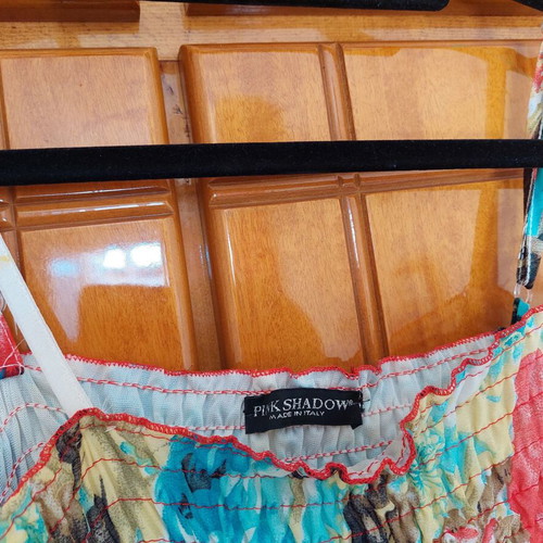 Pink Shadow floral dress like new, one size, white and colorful