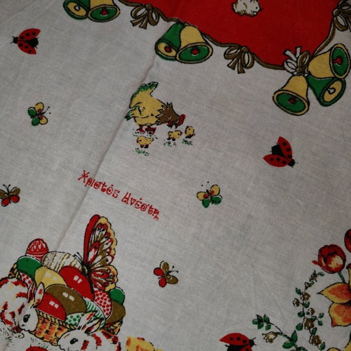 Easter scarf retro used