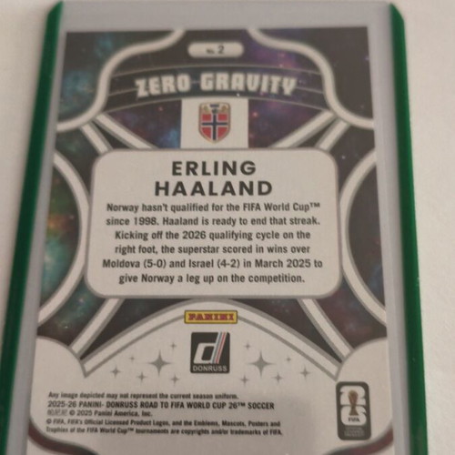 Erling Haaland 2025-26 Panini Donruss Zero Gravity insert card new