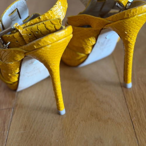 Zara yellow high-heeled sandals new, size 37
