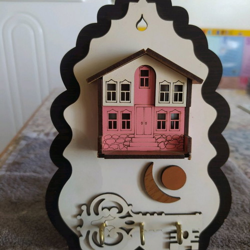 Key holder house used for keys or kitchen towels