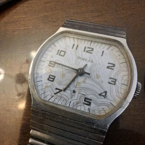 Pobeda men's mechanical watch used, vintage Soviet
