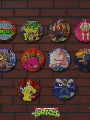 Teenage Mutant Ninja Turtles Pin Set 10 Pieces New, 3 cm
