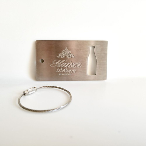Kaiser stainless steel bottle opener, new