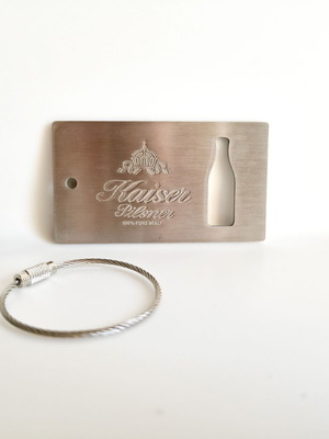 Kaiser stainless steel bottle opener, new