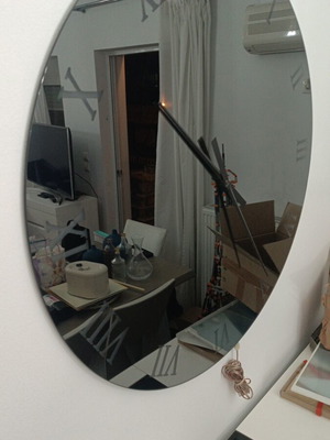 Mirror clock E510 LED new, 105 cm