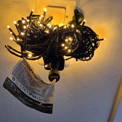 Christmas lights 20 meters like new, Eurolamp with IP44