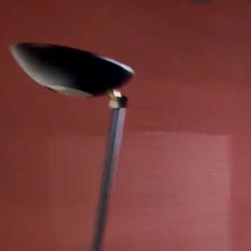 Floor lamps used, two pieces, one black and one adjustable