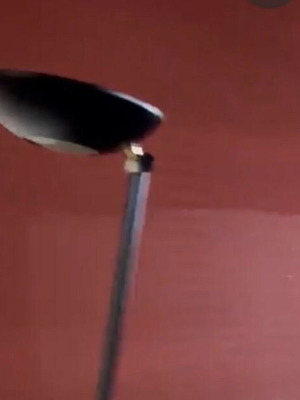 Floor lamps used, two pieces, one black and one adjustable