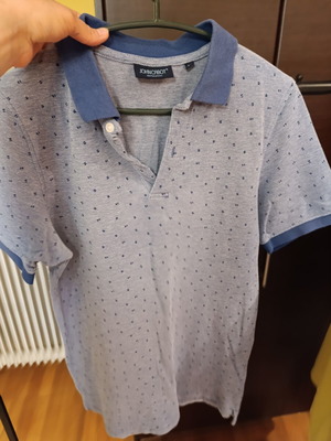 John Cabot Polo Shirt new, blue and turquoise, size M