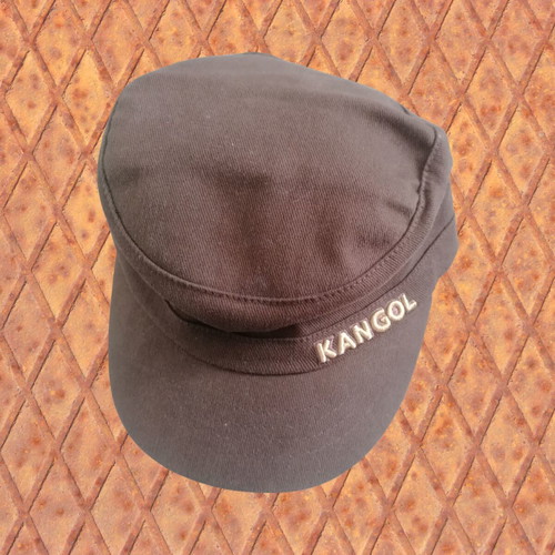 Kangol Army Style Hat like new, children's medium, brown cotton twill