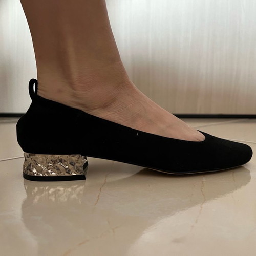Unisa ballerina shoe new, black suede, size 37