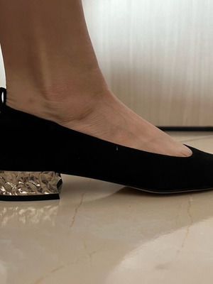 Unisa ballerina shoe new, black suede, size 37