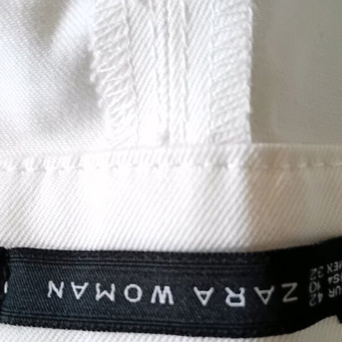 Zara white denim women's skirt 42 new with elasticity