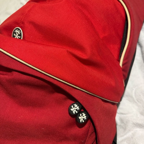 Crumpler backpack like new, red laptop and camera bag with removable cases