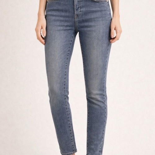 H&M Skinny High-Waisted Denim Jeans Blue Like New Size S