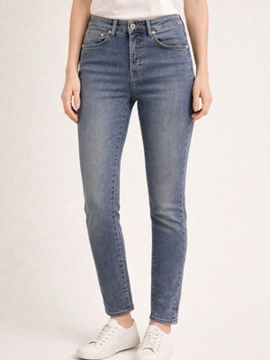 H&M Skinny High-Waisted Denim Jeans Blue Like New Size S