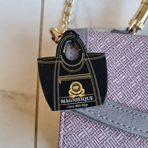 Magnifique pink/grey handbag new with tags