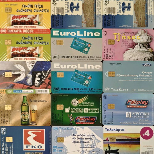 Phone cards used, pack of 50 different, print run 60000 and below
