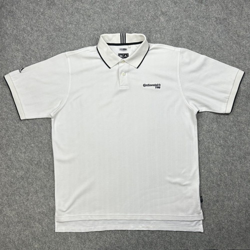 Adidas ClimaLite MLS Continental Tire Y2K Polo shirt used, white, size L