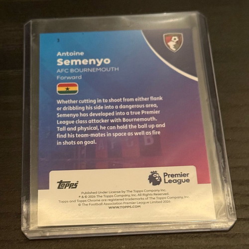 Antoine Semenyo Topps Chrome Premier League Refractor /275