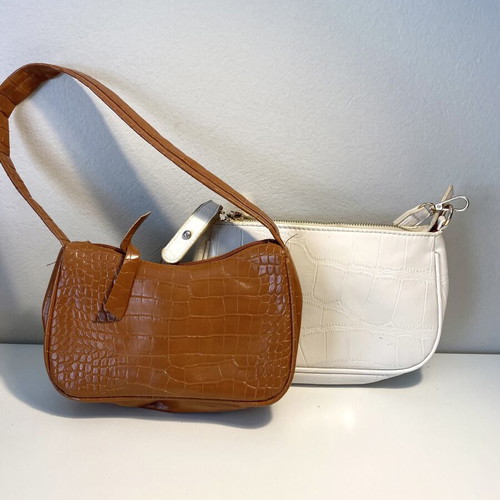 Shein two shoulder bags, white and brown