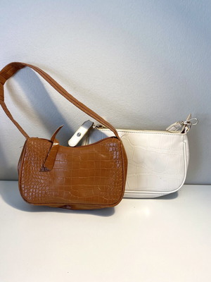 Shein two shoulder bags, white and brown