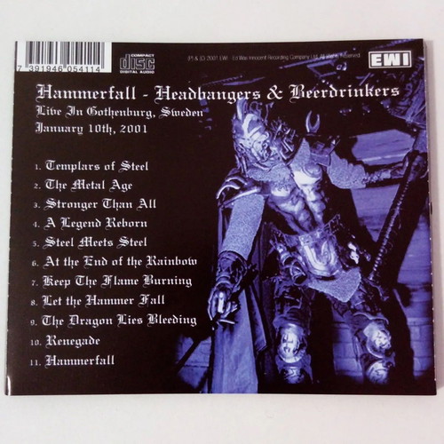 HammerFall Headbangers & Beerdrinkers CD like new, metal