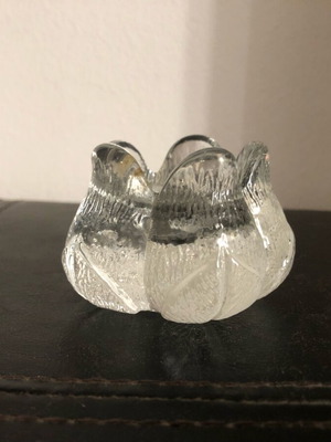 Kosta Boda Rosebud porcelain candlestick like new