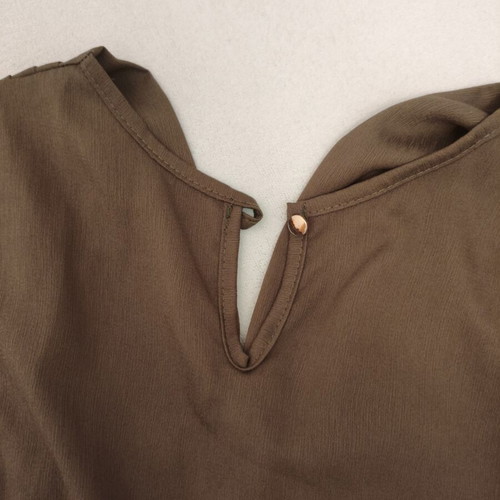 Khaki Wrap Jumpsuit One Size Like New with Pockets and Elastic Waist