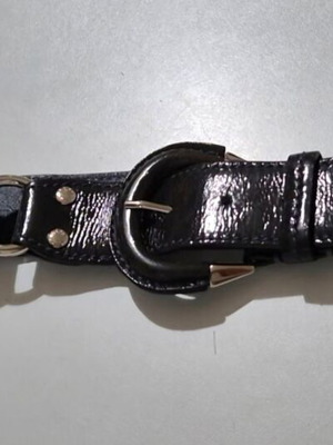 Women's belt TOD'S blue patent leather 4.5cm width 95cm length like new
