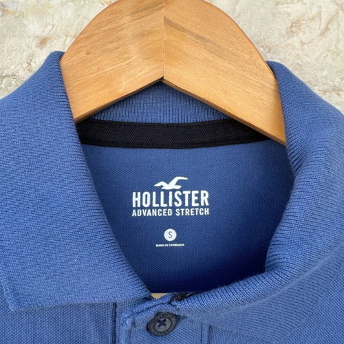 Hollister polo shirt used, blue, size S