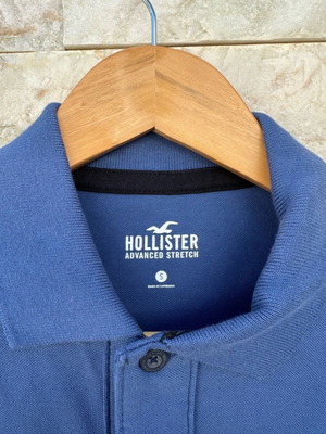 Hollister polo shirt used, blue, size S