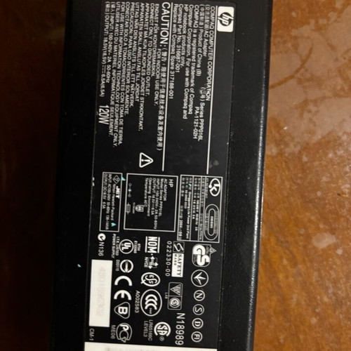 HP laptop charger used