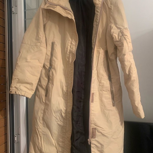 Long jacket size M like new, beige