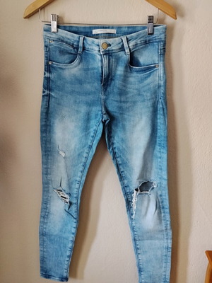 Zara Trafaluc jeans with rips like new, blue, size M