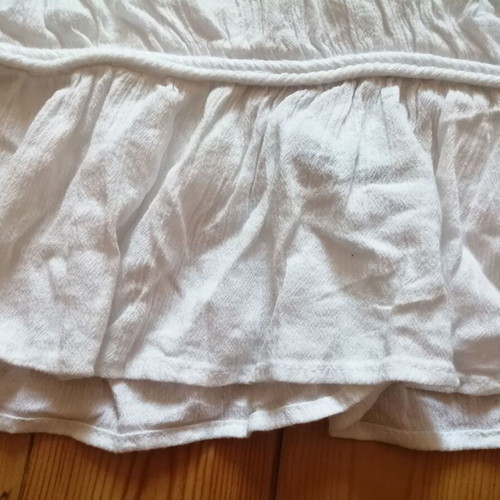 Zara women's boho white crop top XS
