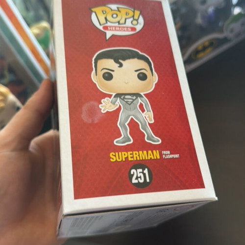 Funko Pop Superman Chase vinyl figure used with box damage