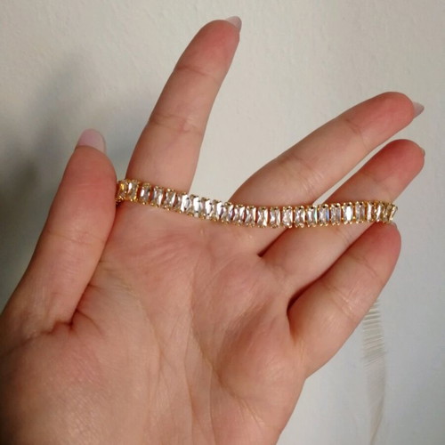 Anklet new gold with zircon