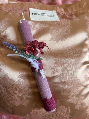 Handmade candle new, crafted by hand