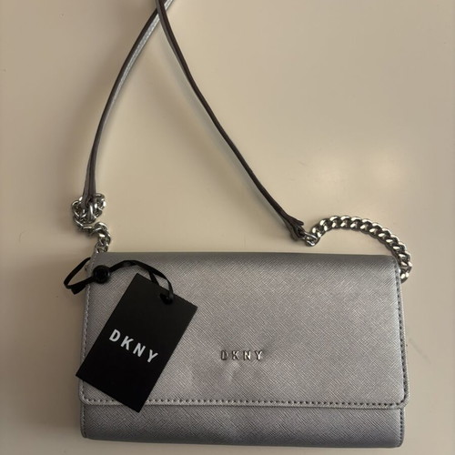 DKNY Mini Purse New Silver Shoulder Bag