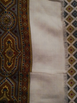 Scarf like new, beige and brown, 130x30