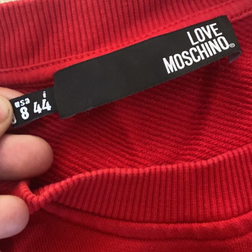 Love Moschino red sweatshirt, size L