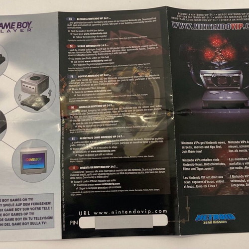 Nintendo Gameboy Advance Sword of Mana Insert Poster In very good condition Price 14 Euros